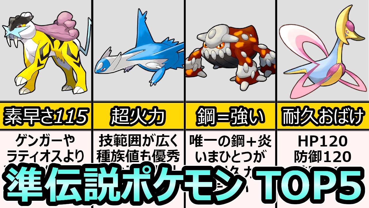 ホスター バトルタワーや対戦でオススメ 準伝説ポケモン ランキング Top5 T Co 5qiefe2n58 ポケモン ポケモンbdsp ダイパリメイク T Co Niobybqam6 Twitter