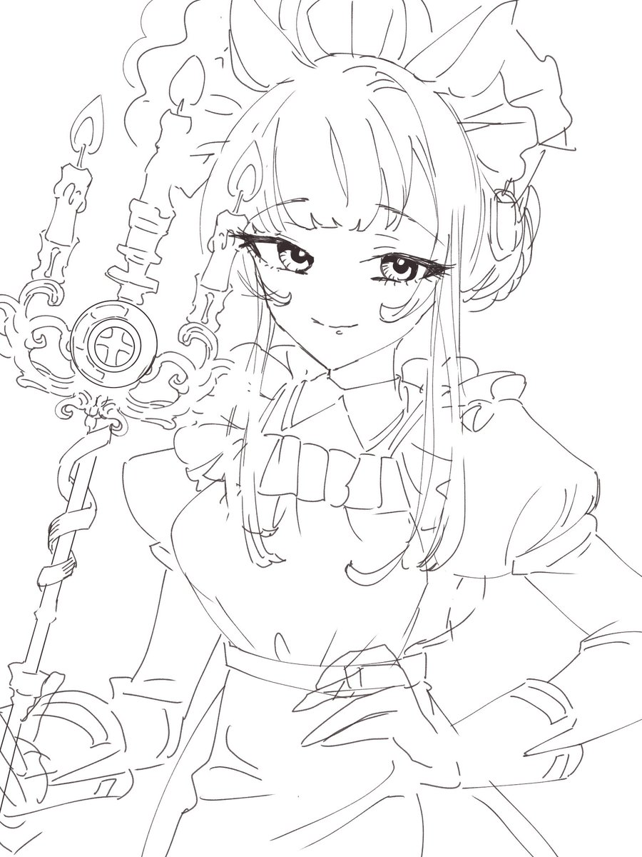 ツキノギコーデかわいいなぁ  #wip #アークナイツ 