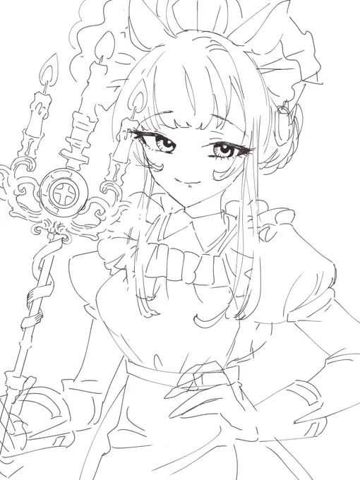 ツキノギコーデかわいいなぁ  #wip #アークナイツ 