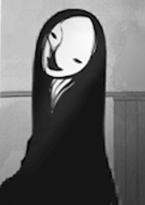 落書きをふざけて加工しまくってたらすげえいい感じのホラー画像ができた 