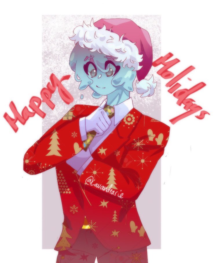 Lavandearie's tweet photo. Merry Christmas! Happy New Year! Happy Holidays!
.
.
#shmart #christmas #fanart #vtuber https://t.co/SsIaO1Lte8