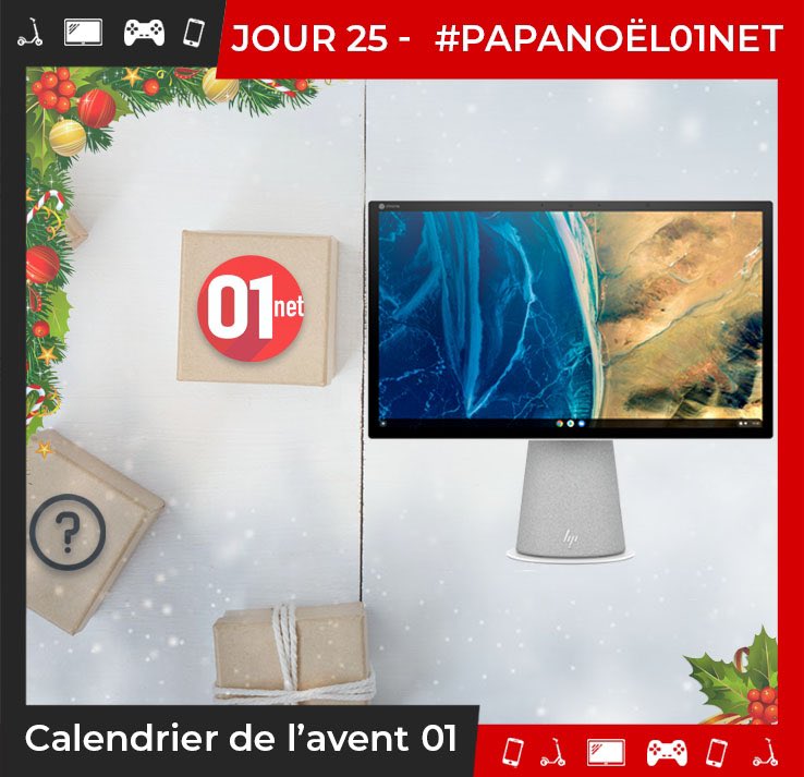 01net's tweet image. Joyeux Noël !! 🎉🎁

Aujourd’hui le #PapaNoël01net vous a préparé une belle surprise 🎅

Tentez de gagner votre PC tout-en-un HP Chromebase ! 🖥

Pour participer :

- Follow @01net et @GoogleFR 
- RT &amp;amp; like et le tweet
- Tweete avec le #PapaNoël01Net

Profitez des fêtes ! 🙏