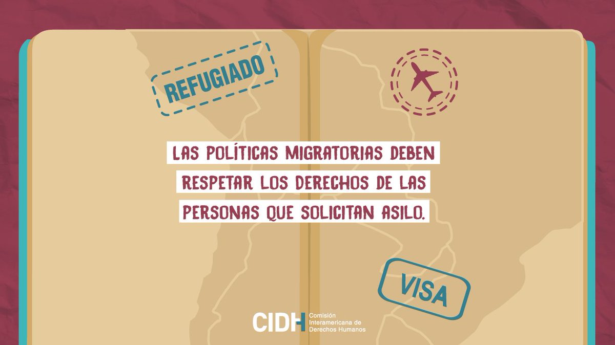 CIDH's tweet photo. Las #PersonasMigrantes que dejan sus países porque sus vidas corren peligro tienen derecho a solicitar protección como refugiado. #DerechosHumanos 

👉🏾 Guía Práctica: https://t.co/Sx3N2lCWYT https://t.co/0E499bk7OO
