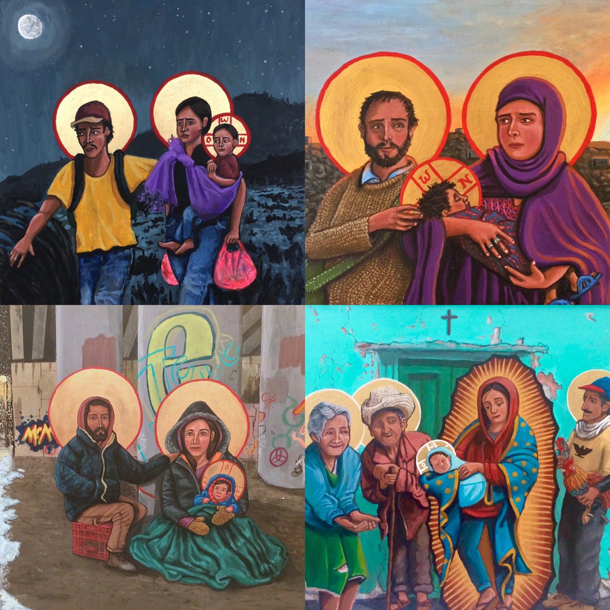 The Holy Family is still among us here and now, in the faces of the refugee, the immigrant, the oppressed, the sick and poor. “For I was hungry and you gave me food, I was thirsty and you gave me drink, I was a stranger and you welcomed me.' Matthew 25:35, Merry Christmas.