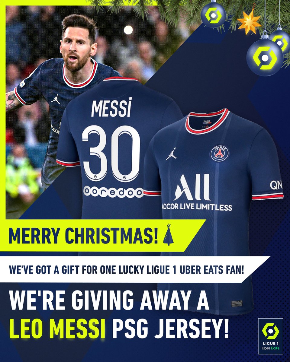 🚨🎅We’ve got an AMAZING Christmas giveaway! 🇦🇷 To win a @PSG_English x 𝗟𝗲𝗼 𝗠𝗲𝘀𝘀𝗶 jersey: 1️⃣ Follow @Ligue1_ENG & @beINSPORTSUSA 2️⃣ RT this post One winner will be announced on Thursday, December 30th, good luck!
