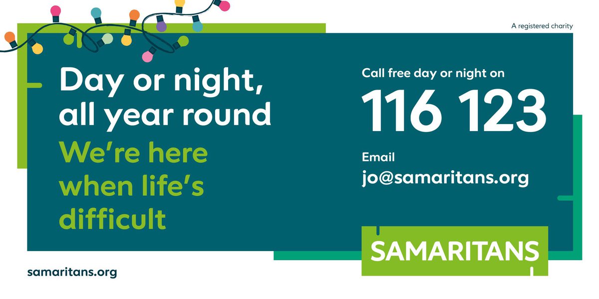 YOU ARE NOT ALONE ❤️

The festive season can sometimes be a difficult period to get through. 

Here’s some useful contacts:
 
📞 Samaritans 116 123

📞 Women’s Aid 0808 2000 247

📞 Mind 0300 123 3393

📞 Age UK 0800 678 1602

📞 Calm 0800 58 58 58

📞 Childline 0800 1111
