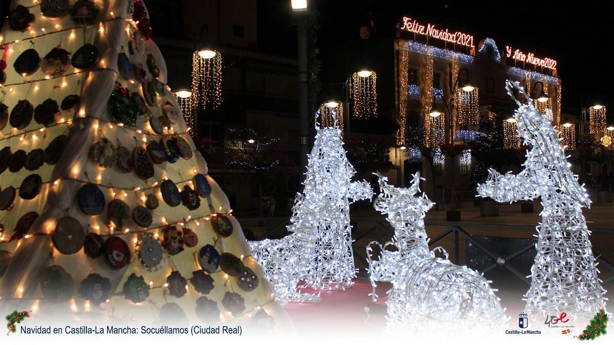 gobjccm's tweet photo. 🎄🎄Desde el Gobierno de #CastillaLaMancha os deseamos una #FelizNavidad paseando, entre luces 💡💡, por la provincia de #CiudadReal https://t.co/UYHtOuAZju