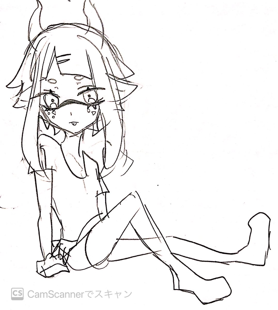 #スプラトゥーン2 
#splatoonart 
#マイイカ
今日の落書き 