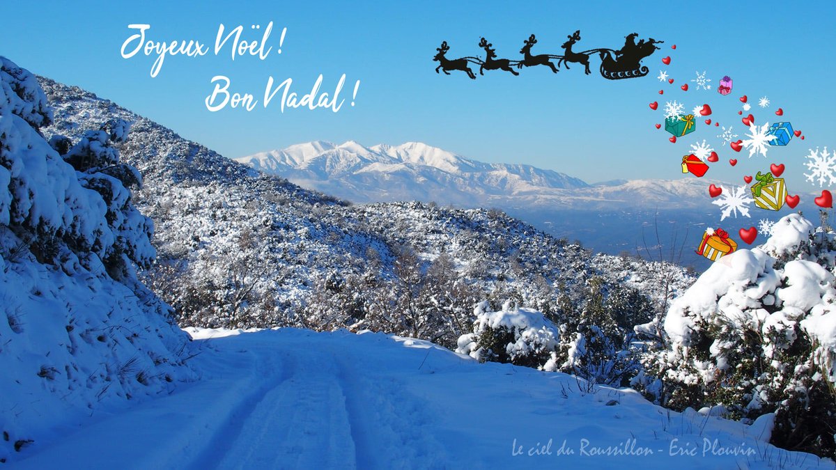 CielRoussillon's tweet photo. Joyeux Noël ! Bon Nadal ! ;) 🎅🎅
#PereNoel dans #LecielduRoussillon
#Albères et #Canigo #PyrénéesOrientales #France https://t.co/g8qJ82PqDZ
