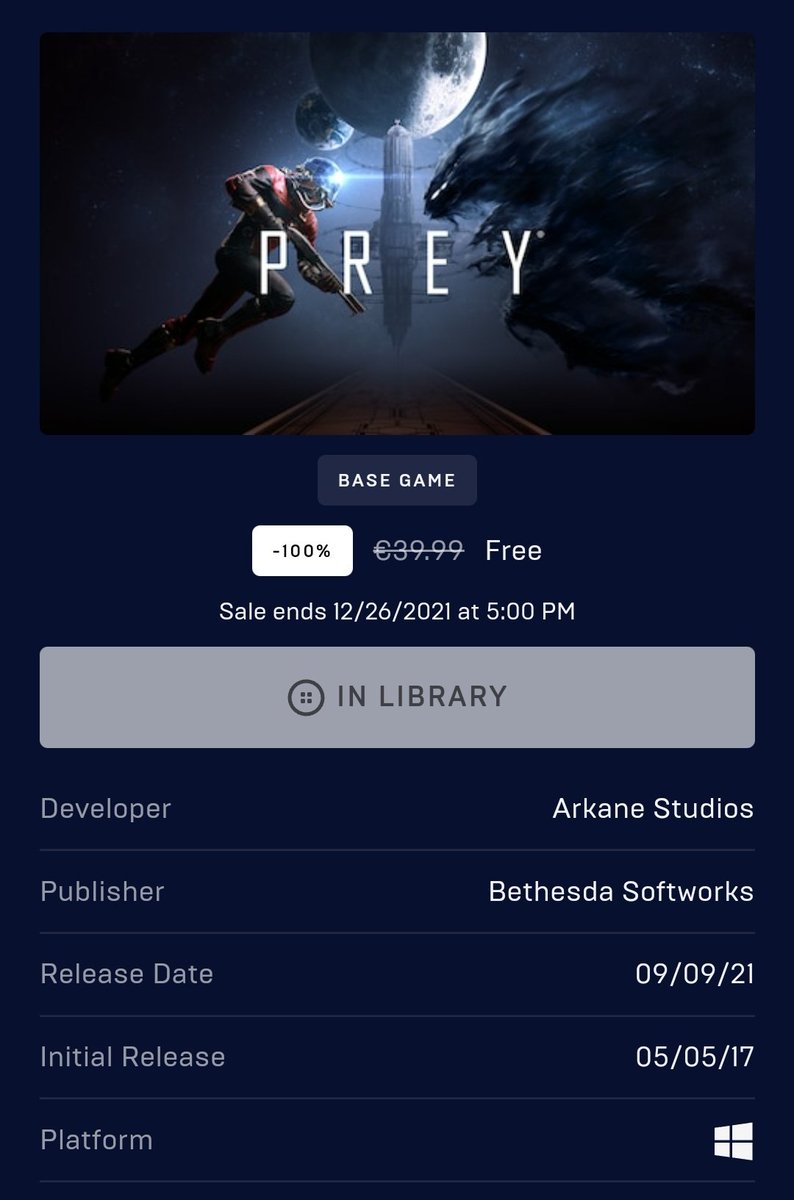 DarthChillash's tweet photo. Good catch on Epic Games Store. #ActuallyFree https://t.co/JbT3voLBYf