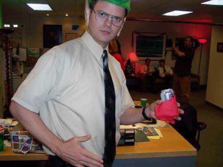 OfficeMemes_'s tweet photo. Annual reminder that the photos taken with Michael’s camera at Dunder Mifflin Scranton’s 2005 Christmas party exist https://t.co/ij6KCIovsB
