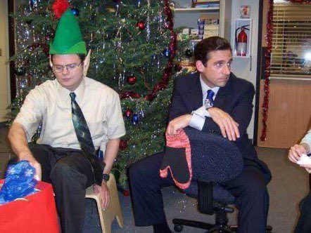 OfficeMemes_'s tweet photo. Annual reminder that the photos taken with Michael’s camera at Dunder Mifflin Scranton’s 2005 Christmas party exist https://t.co/ij6KCIovsB