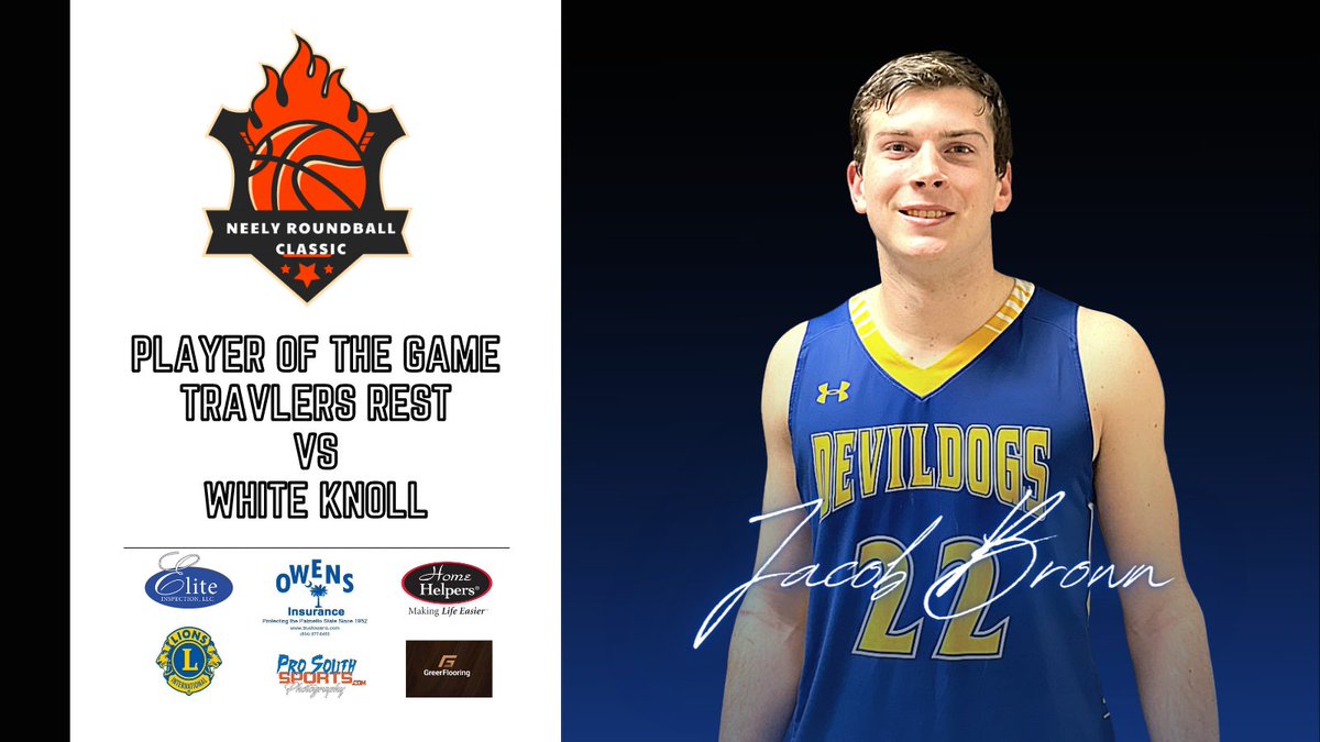 NeelyClassic's tweet photo. @NeelyClassic RECAP Game 8:
@TR_BBall vs @WKHSBasketball 
Travelers Rest Wins 74-30
Player of the Game - Jacob Brown @jacobbrown22TR https://t.co/r72PrplGdw