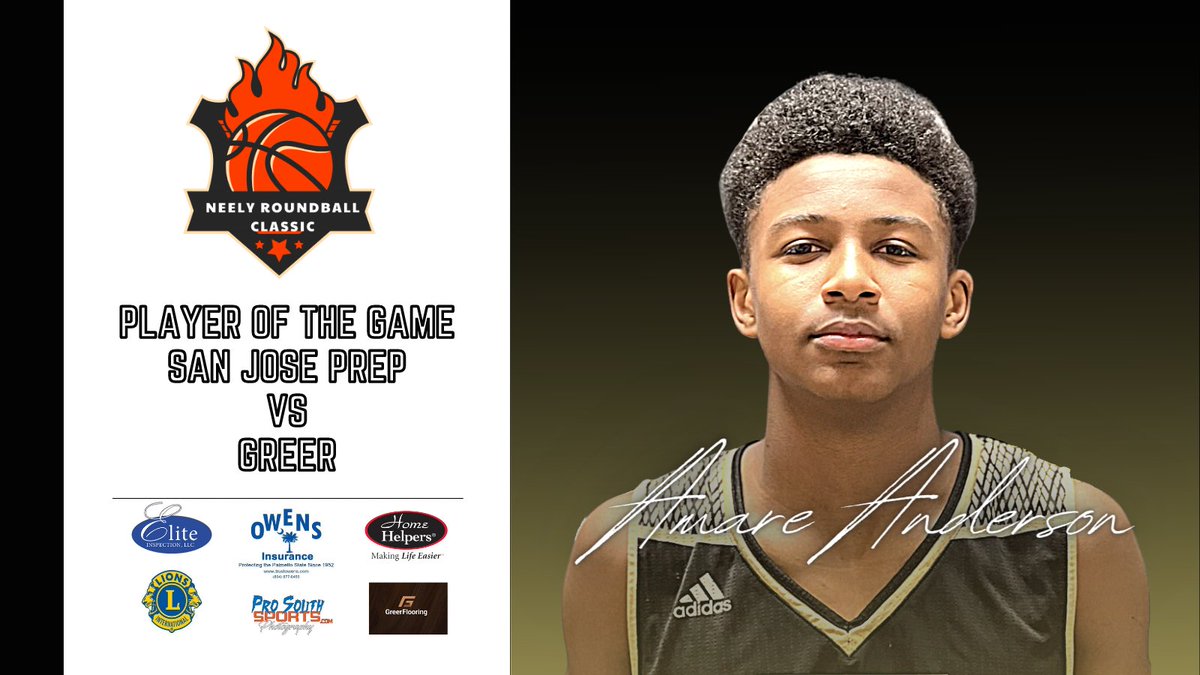 NeelyClassic's tweet photo. @NeelyClassic RECAP Game 9:
@sjp_athletics vs @GreerBasketball 
Greer Wins 64-55
Player of the Game - Amare Anderson https://t.co/QwoWnwT4Hf