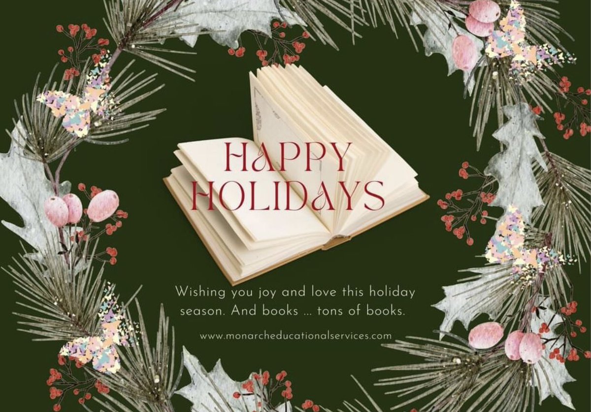 Happy Holidays! Wishing you joy and love this holiday season. And books ... tons of books. Did you get a book this holiday? If so, let us know! Our house received Dune Messiah by Frank Herbert and Blood of Elves by Andrzej Sapkowski #BooksThatMatter #mgbooks #yabooks