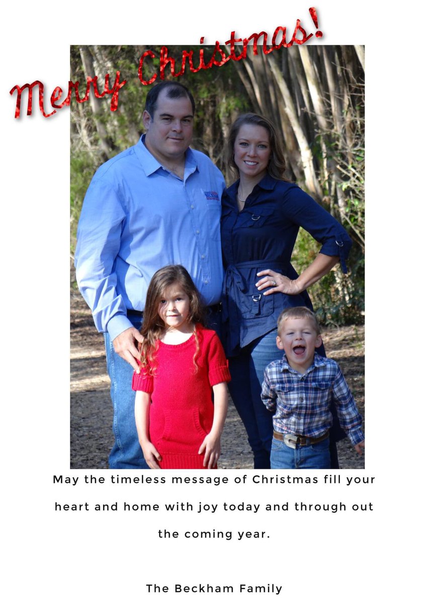 BeckhamSenate's tweet photo. Merry Christmas, from our family to yours! https://t.co/3M0Ds5P9y6