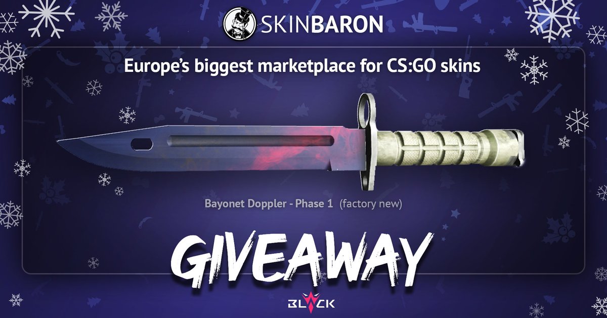 Los amigos de @SkinBaronEN han querido tener un detalle con vosotros por navidad y van a sortear este maravilloso Bayoneta Doppler 🥳 Para participar tenéis que: - Seguir mi cuenta y la de @SkinBaronEN - Dar RT y like Daré el ganador el día 28/12, muchísima suerte a todos ❤️