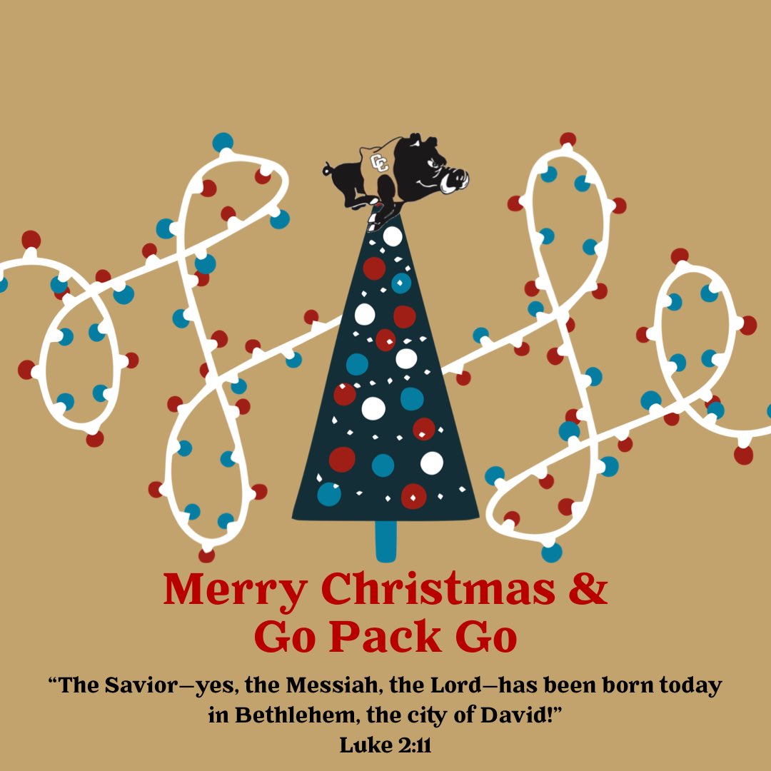 “The Savior—yes, the Messiah, the Lord—has been born today in Bethlehem, the city of David!” -Luke 2:11 

Merry Christmas and Go Pack Go!