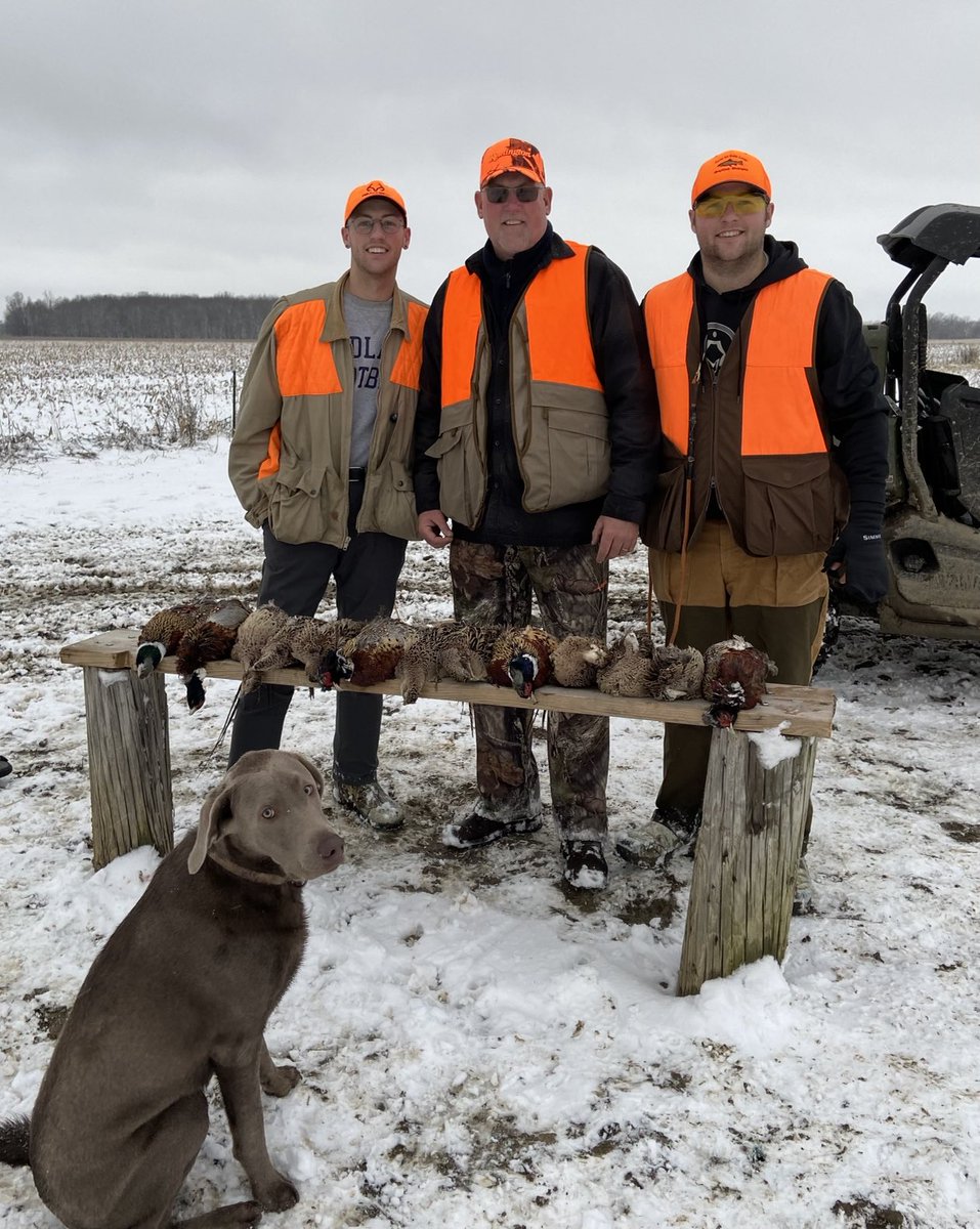“Christmas Cacklers!” Had a blast with Shay, Cade, and Jace at Muzzy Pheasants.