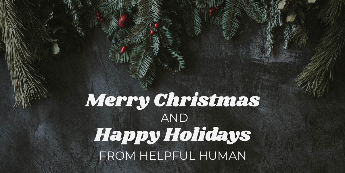 Merry Christmas and Happy Holidays from your friends at Helpful Human!

#holidays #merrychristmas #programmerchristmas #developers #christmas