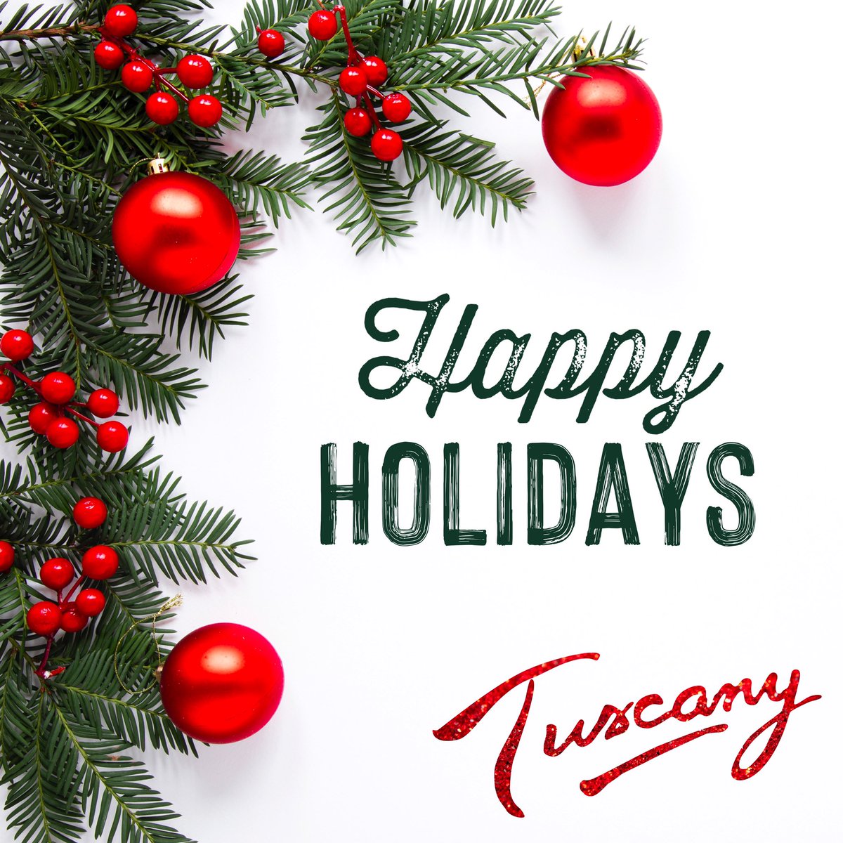 TuscanyWheeling's tweet photo. Wishing you a holly jolly holiday, filled with joy, lots of love &amp; of course deliciousness! https://t.co/b1rszKJgBv