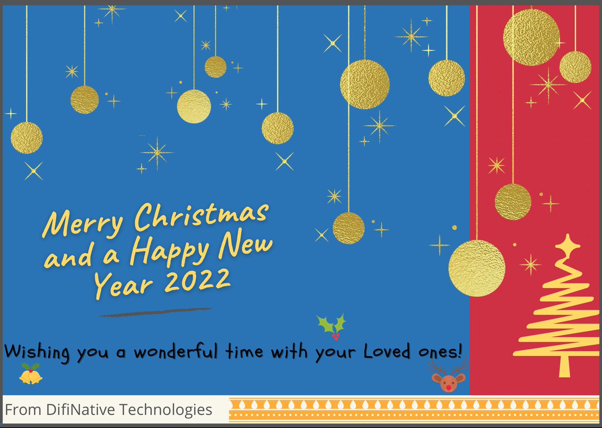 difinative's tweet photo. Difinative wishes you all a "Merry Christmas " and advance "Happy New Year" https://t.co/jTNKUJGfNH
