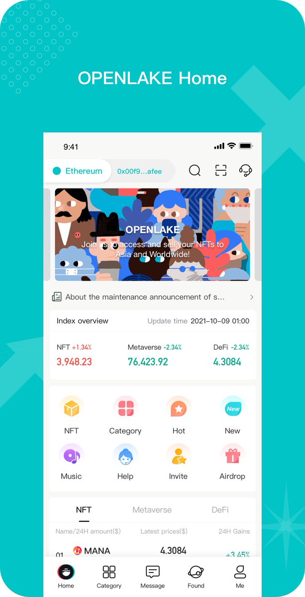 OpenlakeNFT's tweet photo. Openlake NFT Android App 2.0.5 is now available on Google Store with exciting new features:

1.Releases NFT, METAVERSE and DEFI INDEX
2.Releases GameFI Portal
3.Optimizes reporting in user console
4.Bug fixes

App Download:
https://t.co/tb8GYPgeWi

#nftart #NFTs #Metaverse https://t.co/0RgoZILuJy