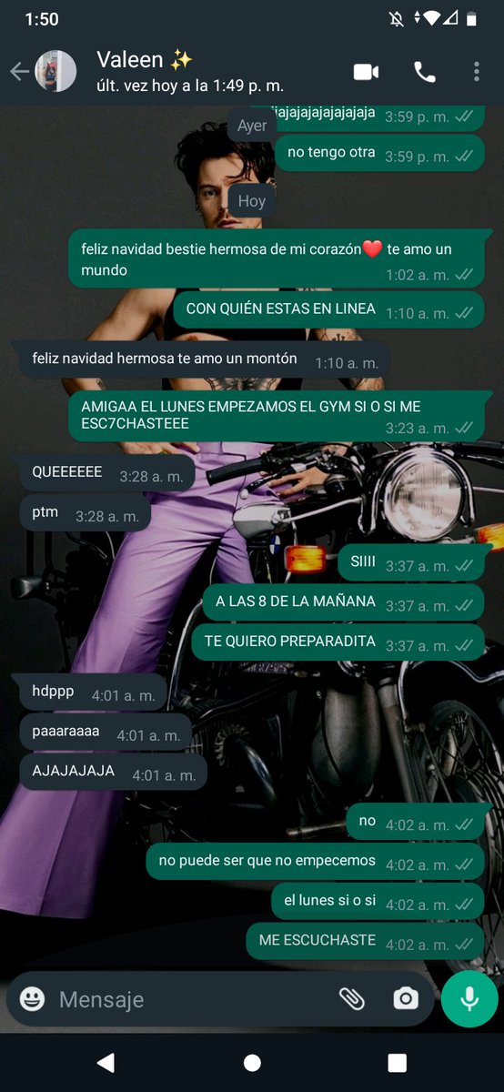 no entiendo por qué ustedes les mandan msj a sus ex, y yo le mando msj a mi amiga para empezar el gimnasio