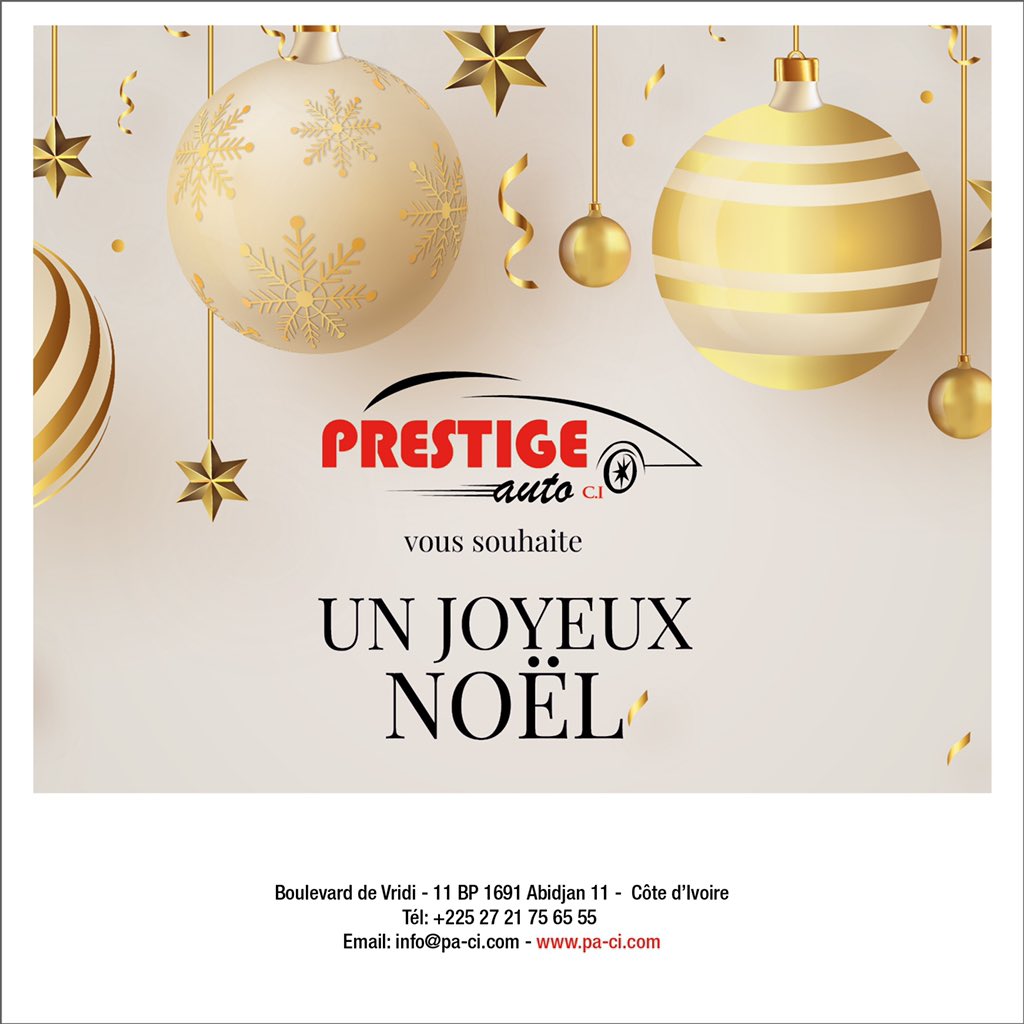 PrestigeAutoCi's tweet photo. #prestigeautoci
Joyeux Noël à tous✨🎊🎁

#noël #merrychristmas https://t.co/vyPFo37pv4