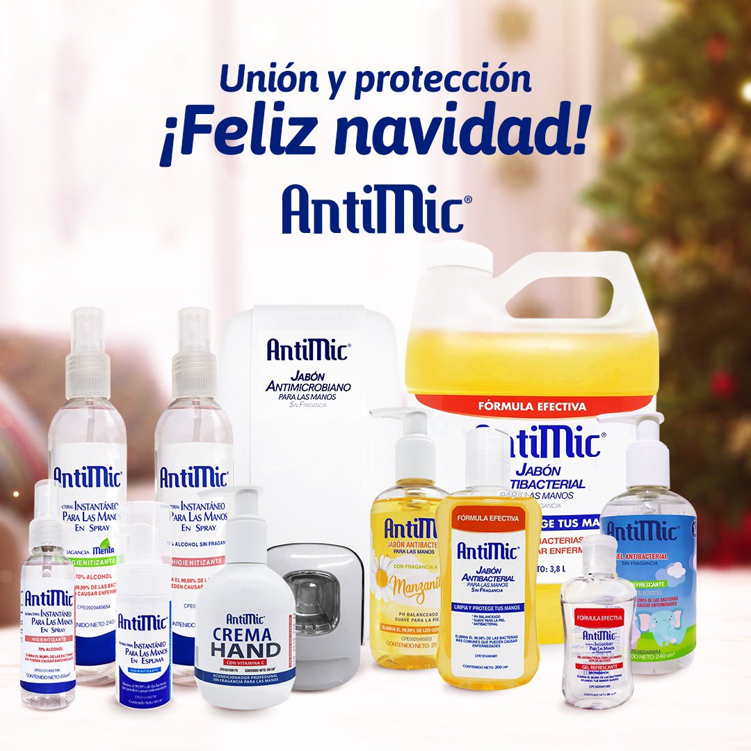 ANTIMIC_VE's tweet photo. Feliz Navidad !!!! les desea ANTIMIC productos para la higiene de manos https://t.co/0b4wFt34tP