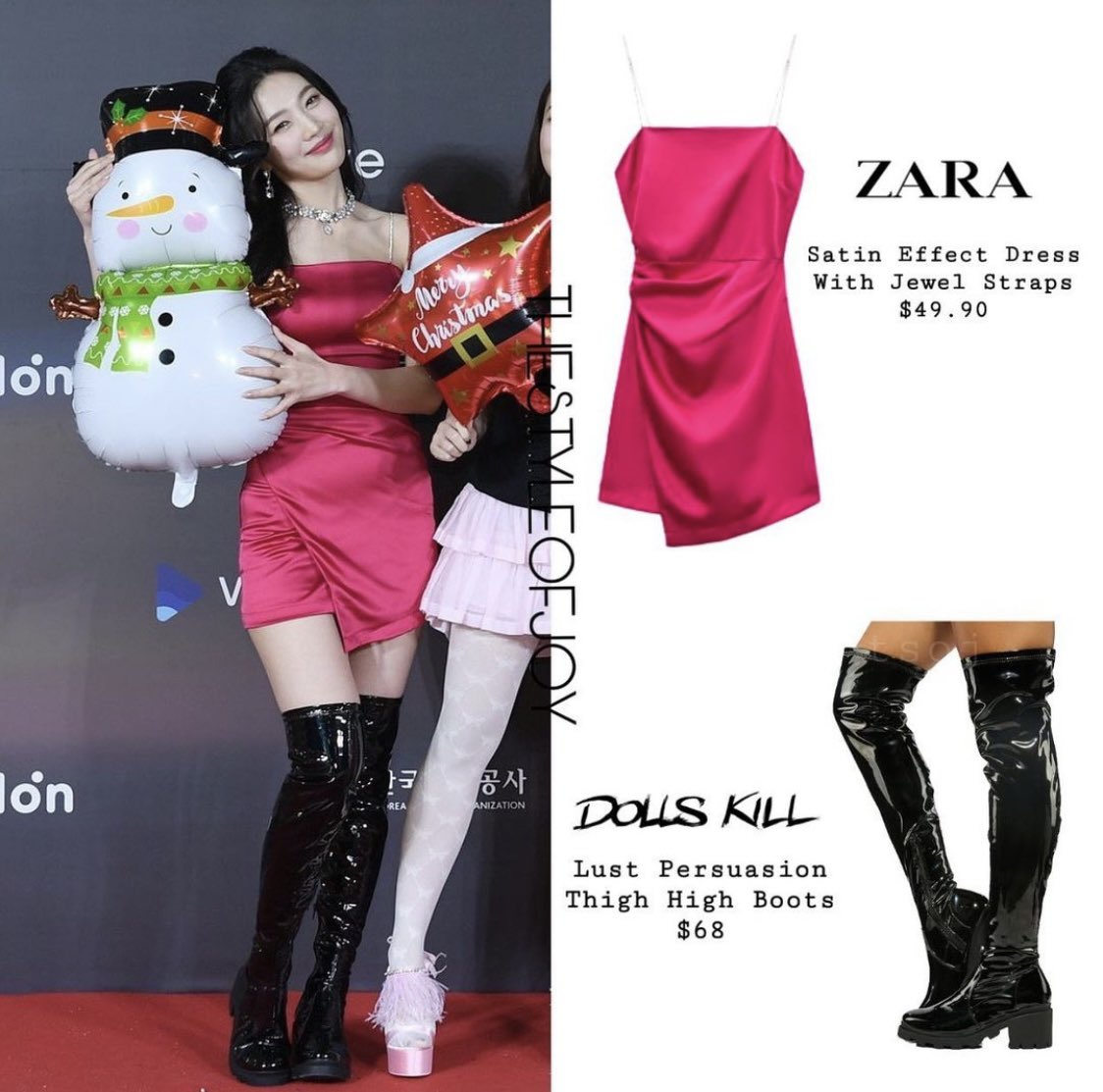 DC_JOY_'s tweet photo. 49달러 6만원짜리 ZARA 원피스로 무대 찢으신 연말조이..
 https://t.co/oTFAkdBk3J https://t.co/RhCcpExcOk