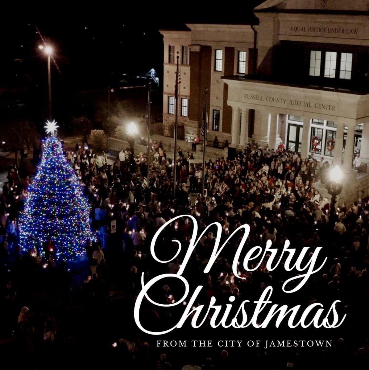 jamestownky's tweet photo. Merry Christmas to you and your family from the City of Jamestown! We hope your day is full of love and good cheer! https://t.co/OZyXogfczk