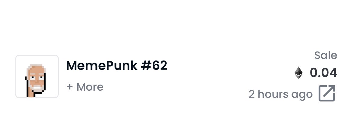 Ladies &amp; Gentlemen, the unknown MemePunk collector is back🔥🚀 MemePunk #62 ”HaroldPunk” sold for 0.04 ETH!