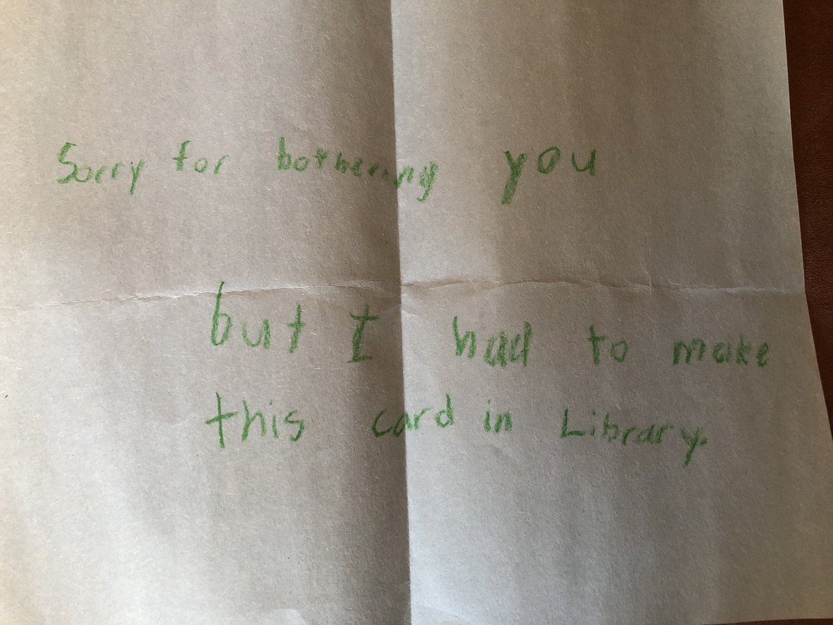 My son is so considerate.