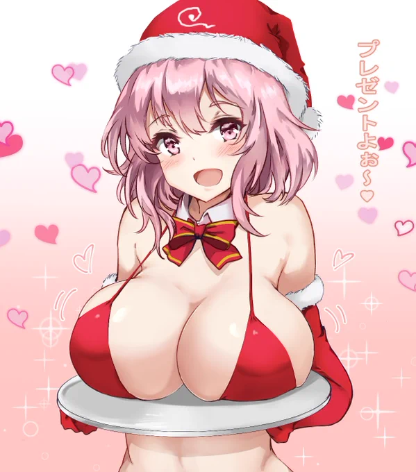 2年前に描いたサンタコス幽々子様①です!💕 
