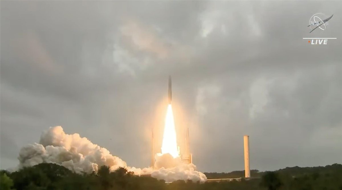 Photo of the launch of NASA's James Webb Space Telescope.