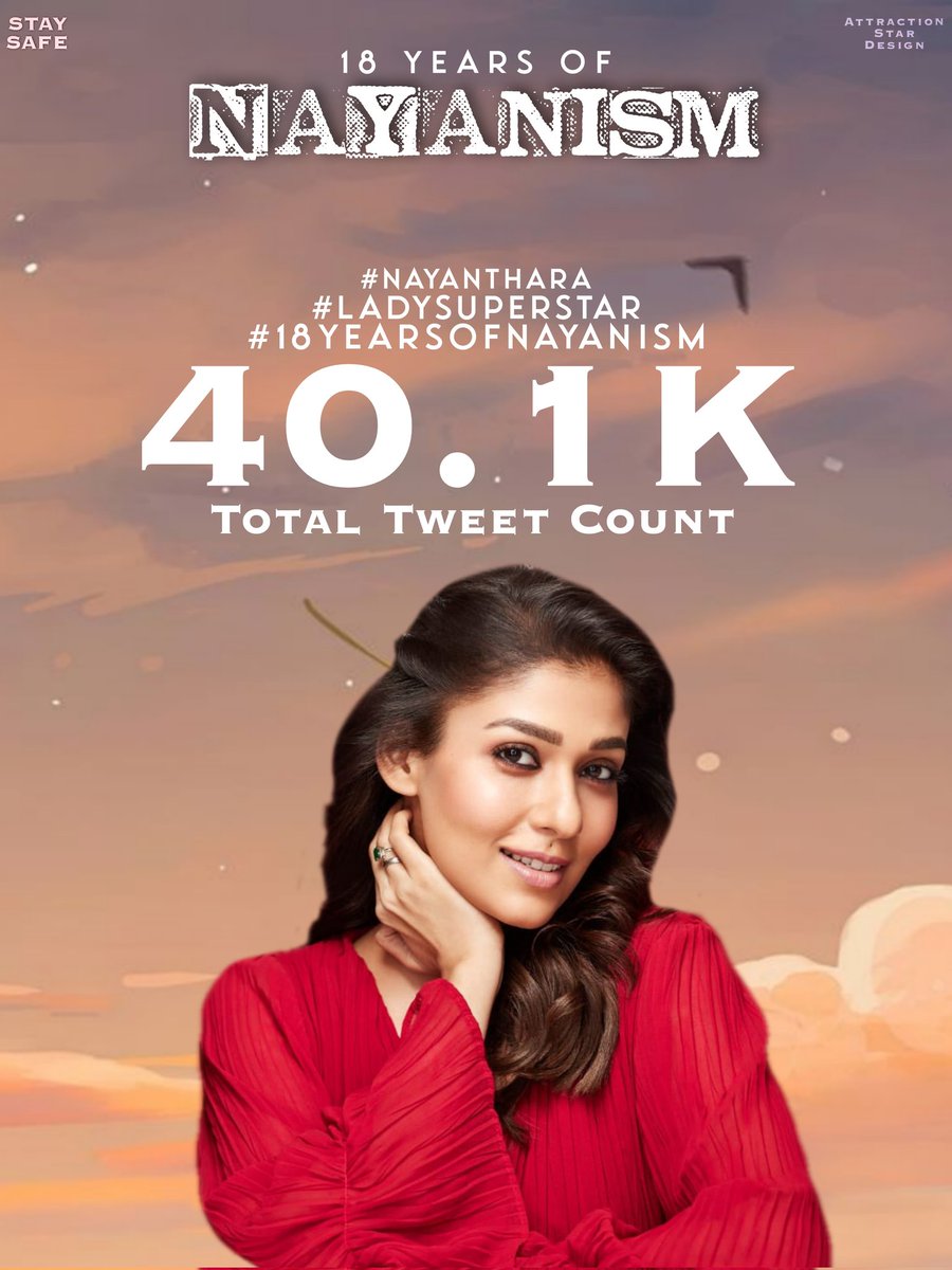 TrendNayanthara's tweet photo. Much waited All our Nayanism celebration Tag final count within 24 hours 🤩💥🥳 is here.... 💥🥳
#18YearsOfNayanism 17.1k tweet
#Nayanthara ❤️ 10.1k
#LadySuperStar 12.9k
Designer @Love_You_Cinema
@VigneshShivN @NayantharaU https://t.co/2B0VTyadCa