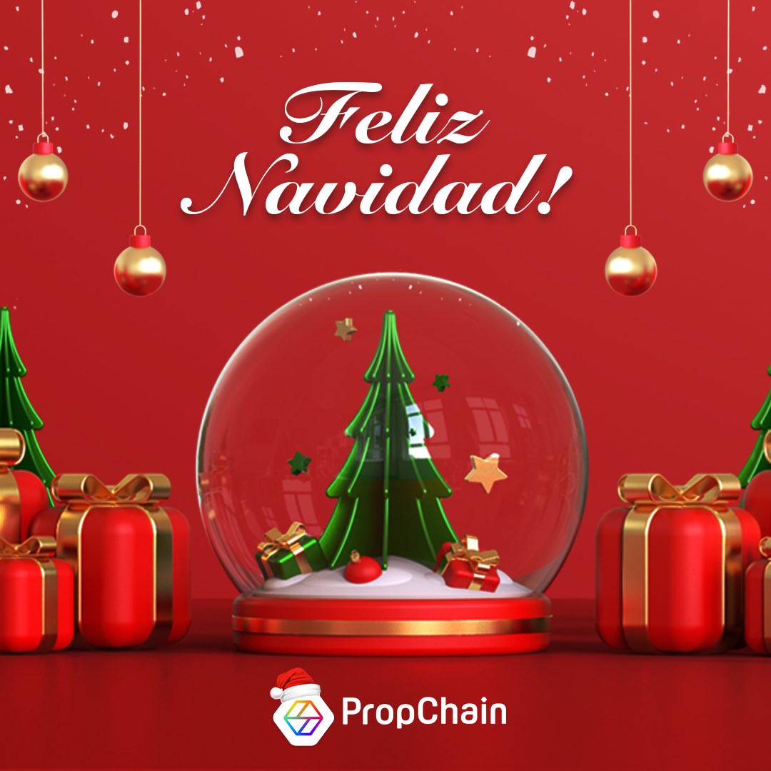 PropChainES's tweet photo. De nosotros para usted, su familia y sus seres queridos. #PropChain les desea un muy feliz día de Navidad, lleno de felicidad, alegría y éxito! 🎅🏼🎄 https://t.co/a08dV4FWfr
