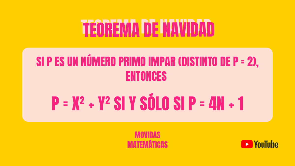 GloriaVazquez_'s tweet photo. 😱 ¿Sabíais que la Navidad tiene su propio teorema matemático y que HOY pero de hace exactamente 381 años se escribió EL Teorema de Navidad? 🎄☃️✨

Lo enunció el matemático Pièrre de Fermat (el del último teorema de Fermat), el 25 de diciembre de 1640 en una carta a Mersenne. ✨ https://t.co/9rCWgAzyiU