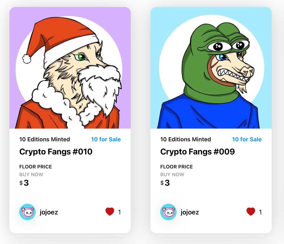 JOJOEZZZZ's tweet photo. New Drop (Crypto Fangs)
Now available on https://t.co/vgEgxfk0Gh ( 3 $ 10 edition )

https://t.co/Y5B1upqztn

#NFT #nfts #NFTTHAILAND #NFTdrop #NFTcommunitiy #NFTs https://t.co/7lSDmbrChE