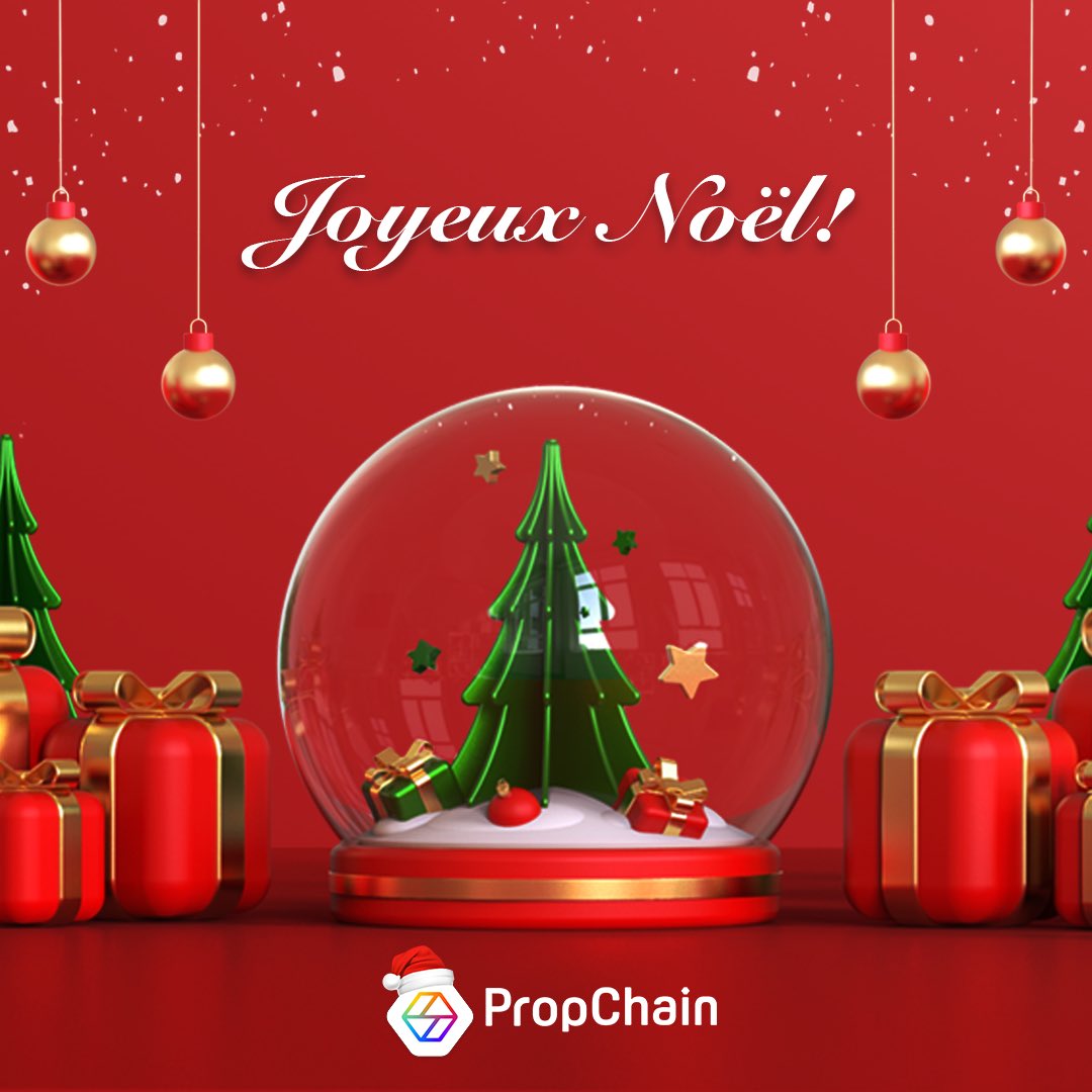 PropChainFR's tweet photo. De nous à vous, votre famille et vos proches. #PropChain vous souhaite un très joyeux Noël, rempli de bonheur, de joie et de succès! 🎅🏼🎄 https://t.co/zsVJLQz5Wh