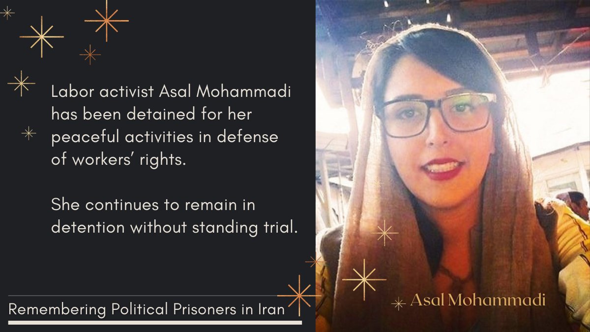 womenncri's tweet photo. #Iran
Remembering political prisoners this #Christmas.
Pls RT to #FreeIran women #laboractivists & support Iran workers demanding justice.
Learn abt Asal & other polprisoners at https://t.co/MtvorIkxaL. https://t.co/bQ68JaPXW8
