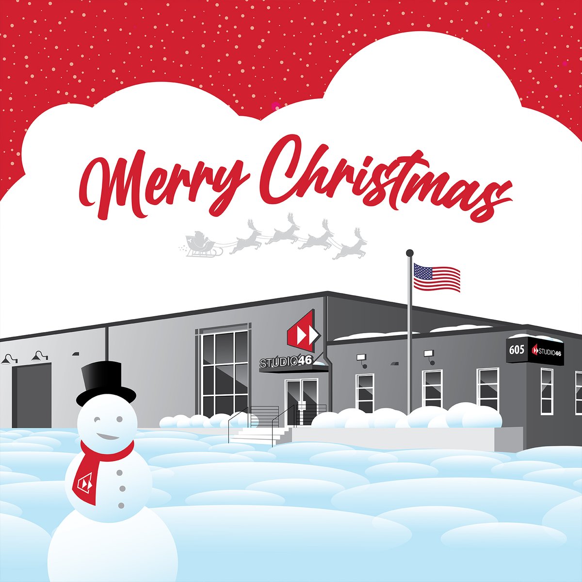 studio46media's tweet photo. Wishing you a Christmas that is merry and bright. We hope you and your loved ones have a safe and relaxing holiday season. https://t.co/bUFvuhK4nd