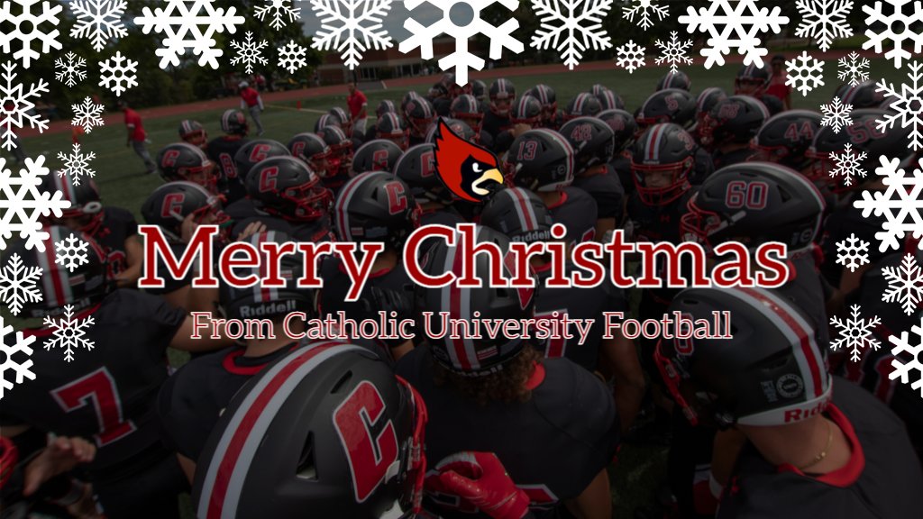 CatholicU_FB's tweet photo. Merry Christmas from Catholic University Football! https://t.co/OyHxVMTMxb
