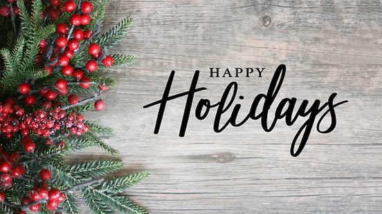 Wishing everyone a very happy and healthy holiday season!!