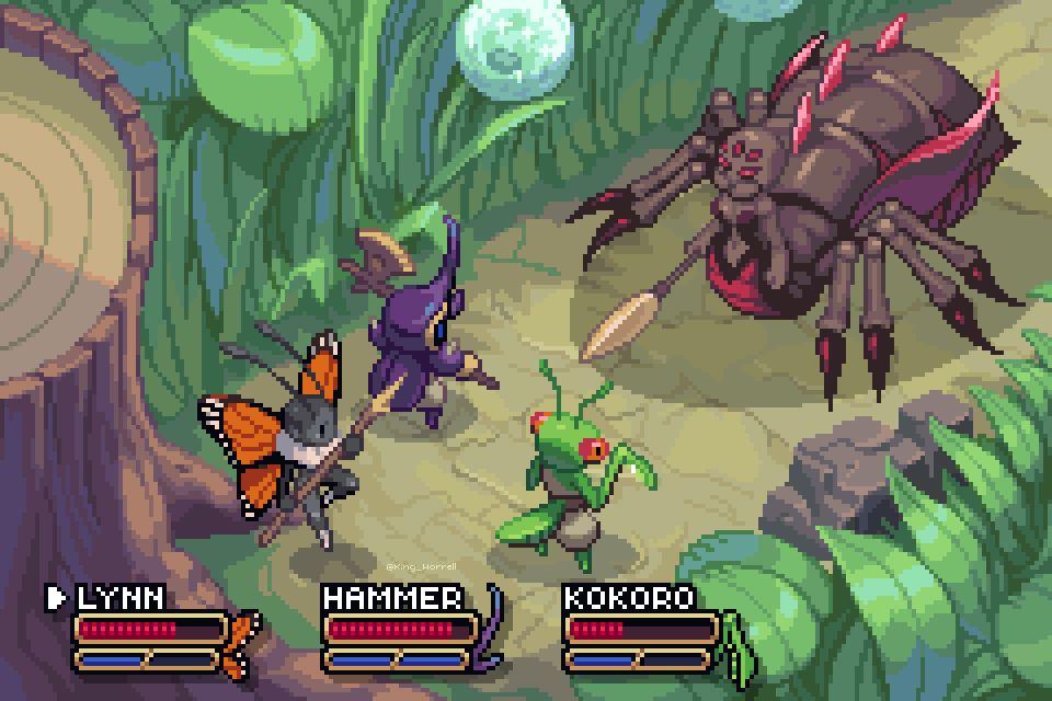 King_Worrell's tweet photo. Pixonomicon Secret Santa! Gba Rpg Mockup🔎🐛💥🕷️
#pixelart #ドット絵 https://t.co/kkQxt0e1NV