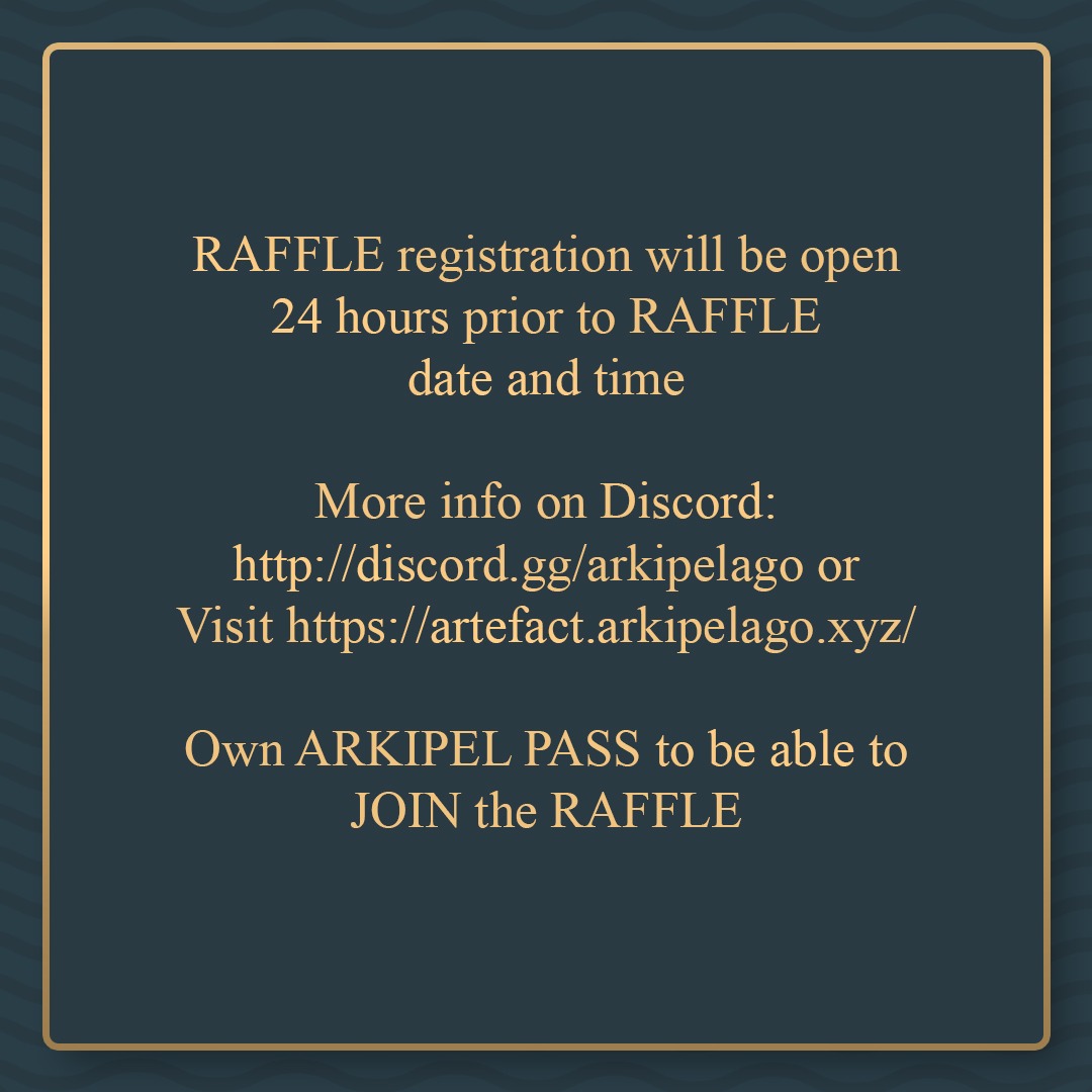 ARKIPELAGOxyz's tweet photo. Just in 2 days and you'll be able to participate!
Registration will be opened 24h prior to the RAFFLE date & time. Head over to our Disord https://t.co/0YvKyhHtbO for more info.
#Arkipelago #Arkipelagoverse #NFT #NFTArt #NFTCollection #NFTCollectibles #NFTCommunity #Metaverse https://t.co/FvP86XPEEu