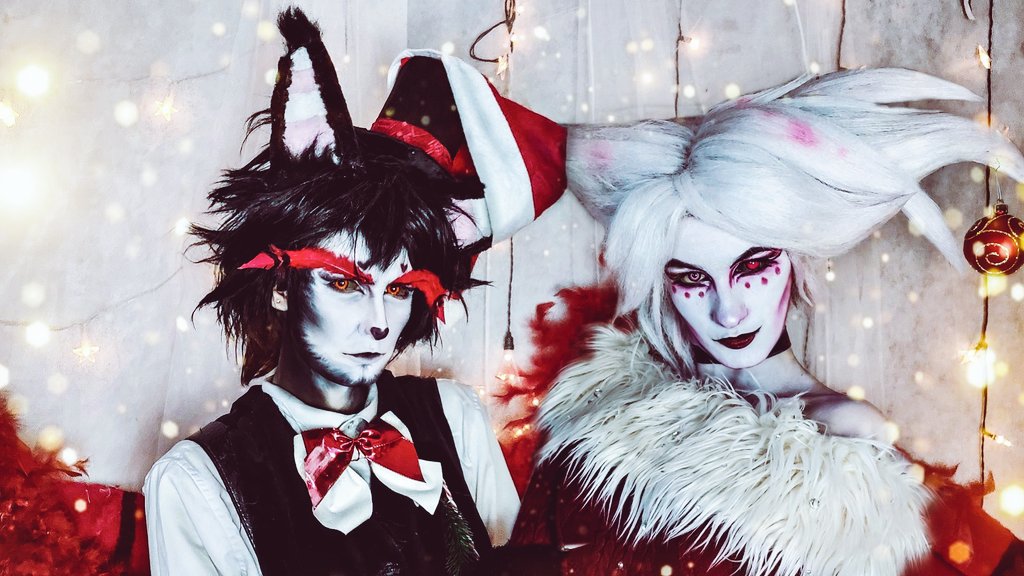 AngelFluffyDust's tweet photo. Who's ma most fav lil kitty? 🐈‍⬛😋🥰 

Hope ya all havin a good time, lovelies! ♡ 

#huskerdust #HazbinHotel #hazbinHotelangeldust #HazbinHotelHusk #hazbinhotelcosplay #angeldust #angeldustcosplay #dragqueen https://t.co/kk9TeL5a3j