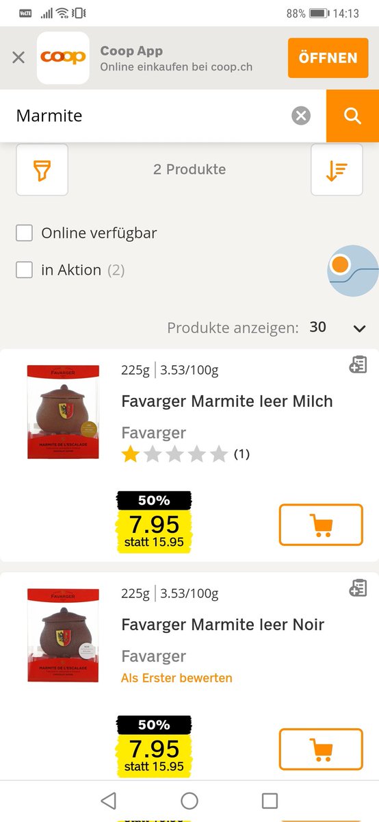 marconierlich's tweet image. 1) no results in online search
2) same-day delivery?
3) there are good reasons not to shop at @coop_ch anymore. #coopfail