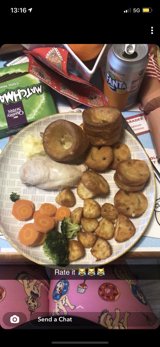 Pickie24's tweet photo. Was gonna leave it this year lads but potato smileys on a Christmas dinner takes the fucking piss https://t.co/4zP57Fia0f